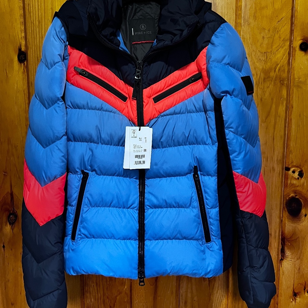 Bogner Fire + Ice Farina 3-D Duck Down Puffer Jacket Blue Sz 6 …